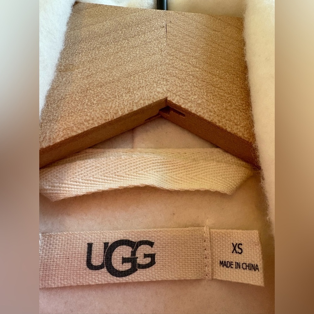 UGG Womans Janni Fleece Blanket Cardigan Size XS in Ivory, Soft Cotton Blend - Picture 12 of 16
